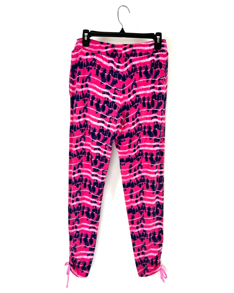 Pink And Navy Blue Tie Dye Lounge Pants - Size 6/8