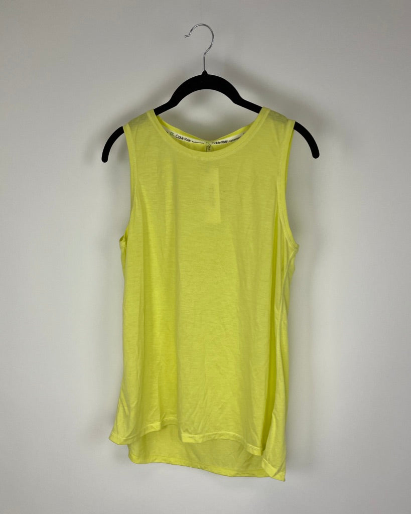 Bright Yellow Flowy Tank Top - Small
