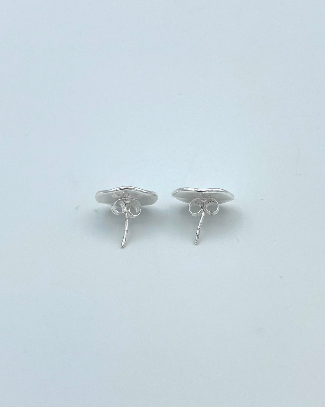 Silver Circle Stud Earrings