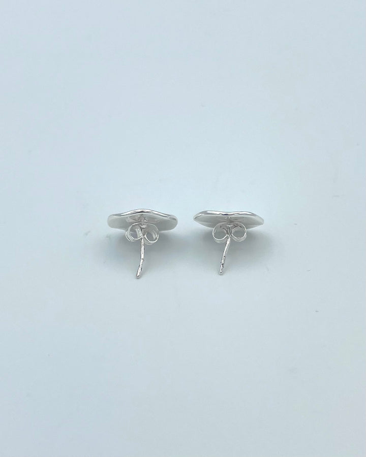 Silver Circle Stud Earrings