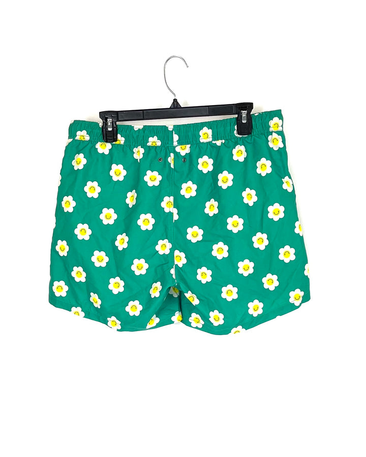 Flower Swim Shorts- Sizes Large and Extra Large