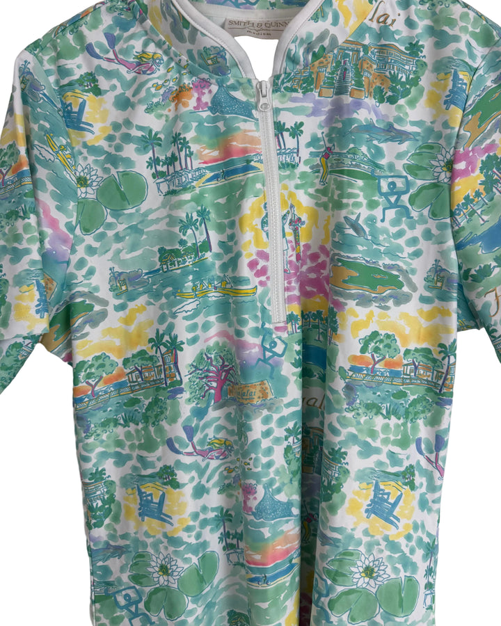 Hawaiian Golf Print Athletic Top - Size 0/2, 4/6 and 6/8