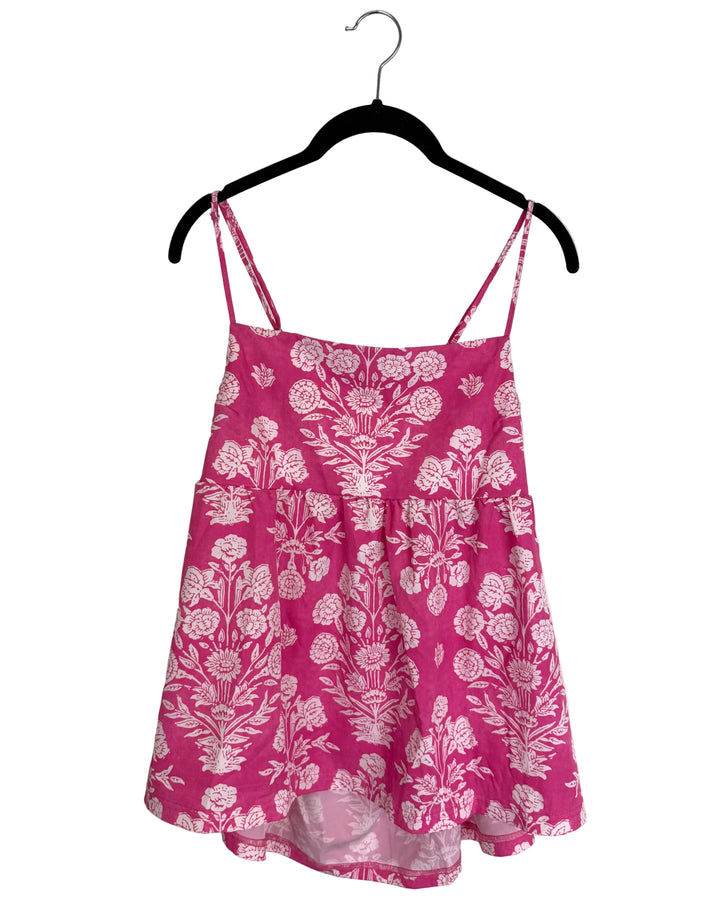 Pink Cami Floral Top - Size 6/8