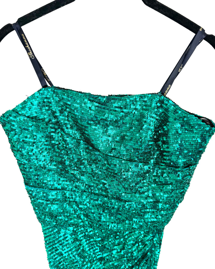 Turquoise Sequin Dress - Size 2/4