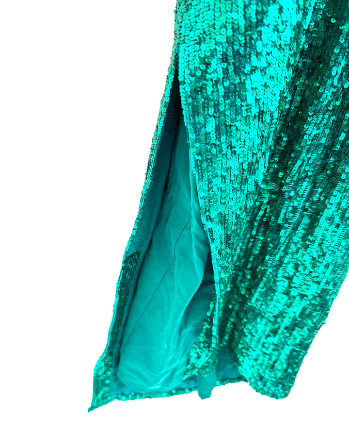 Turquoise Sequin Dress - Size 2/4