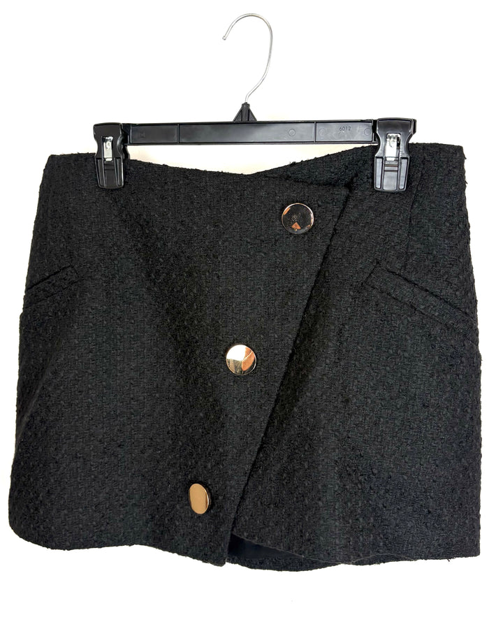 Black Textured Skirt - Size 4/6, 8/10, 10/12