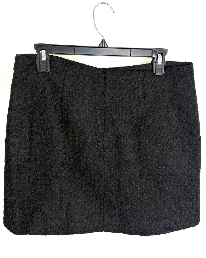 Black Textured Skirt - Size 4/6, 8/10, 10/12