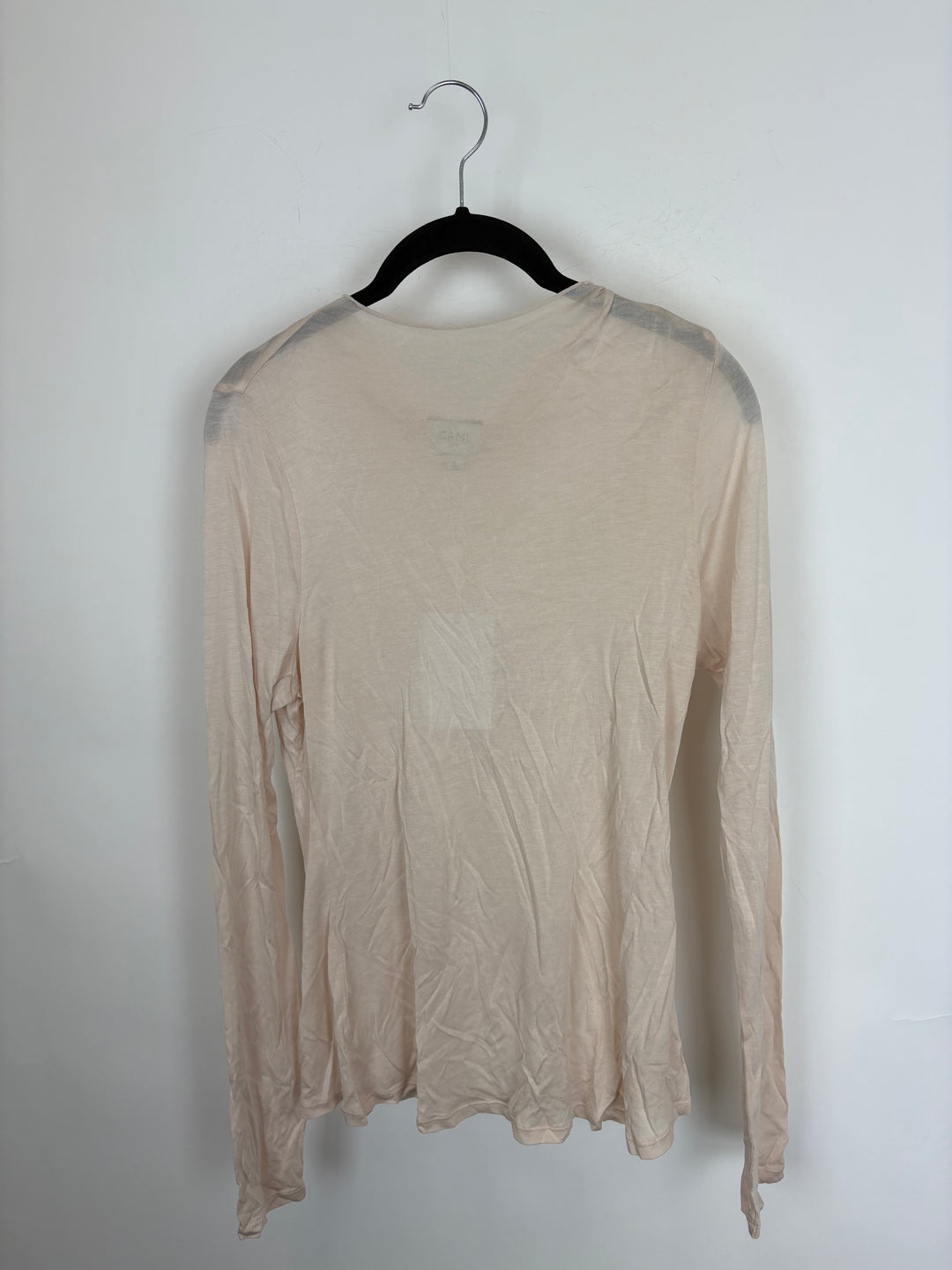 Peach Sheer High-Neck Top - Size 6/8