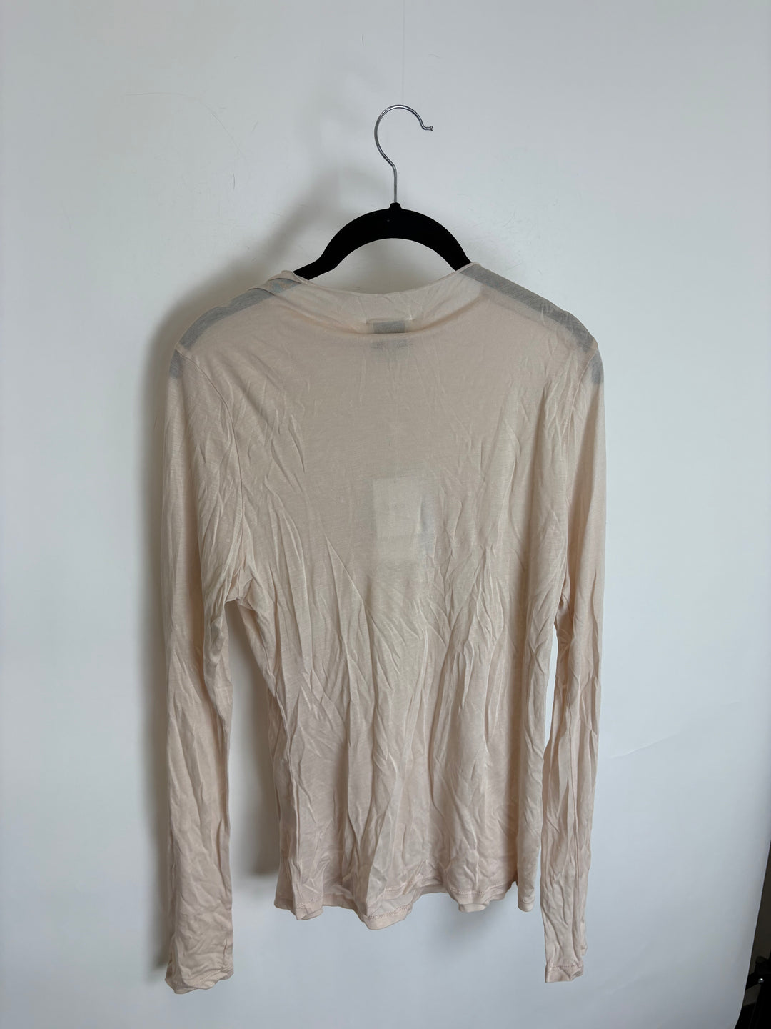 Peach Sheer High-Neck Top - Size 6/8