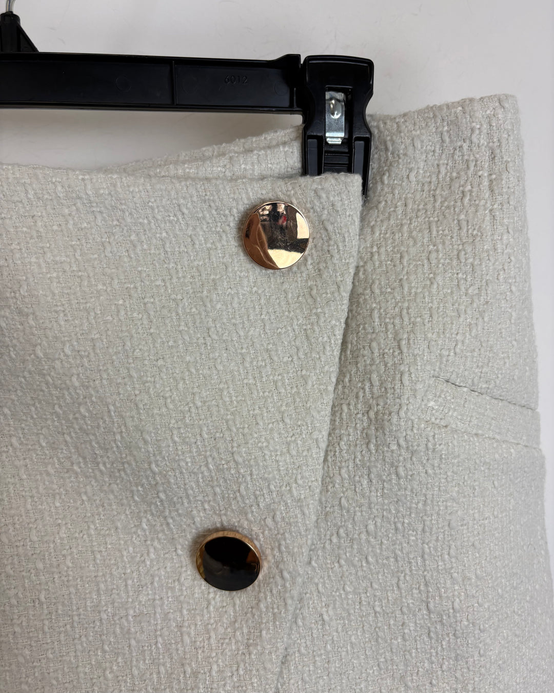Ivory Textured Skirt - Size 8/10, 14/16