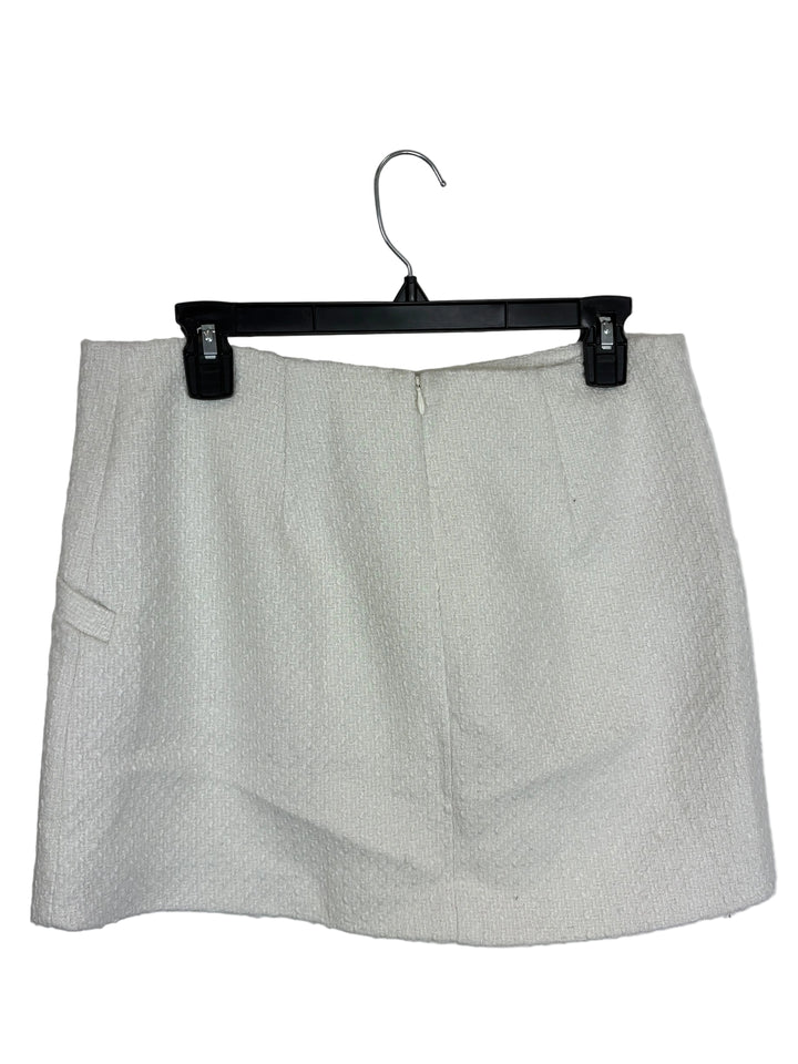 Ivory Textured Skirt - Size 8/10, 14/16
