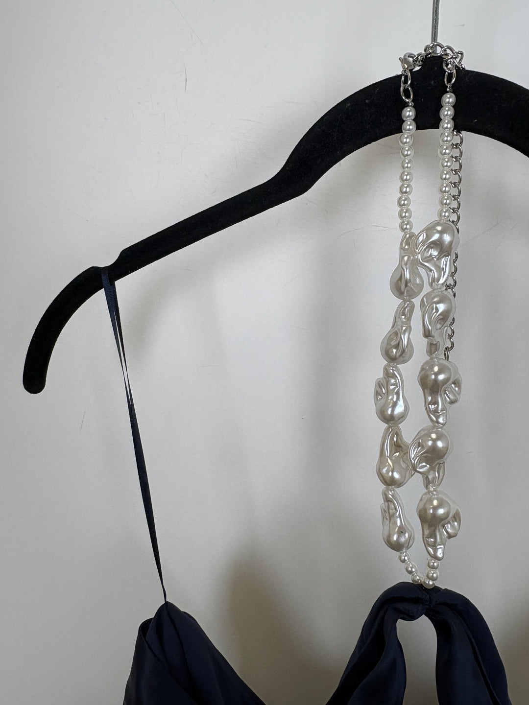 Navy Pearl Halter Top – Size 6/8