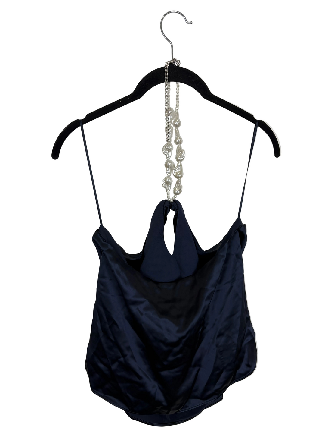 Navy Pearl Halter Top – Size 6/8
