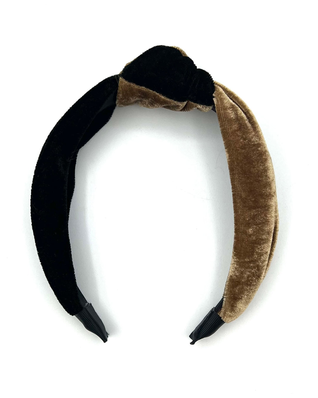 Black And Brown Velvet Knot Headband