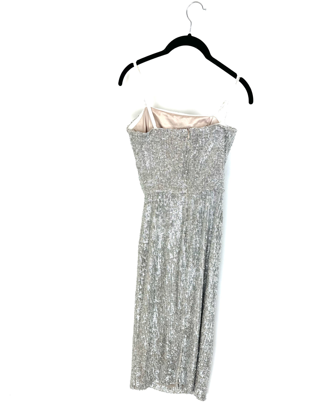 silver drape dress self-portrait - Silver Rhinestone Drape Maxi Dress
