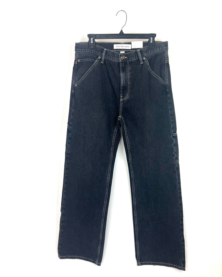 MENS Black Cargo Jeans - Size 32x32