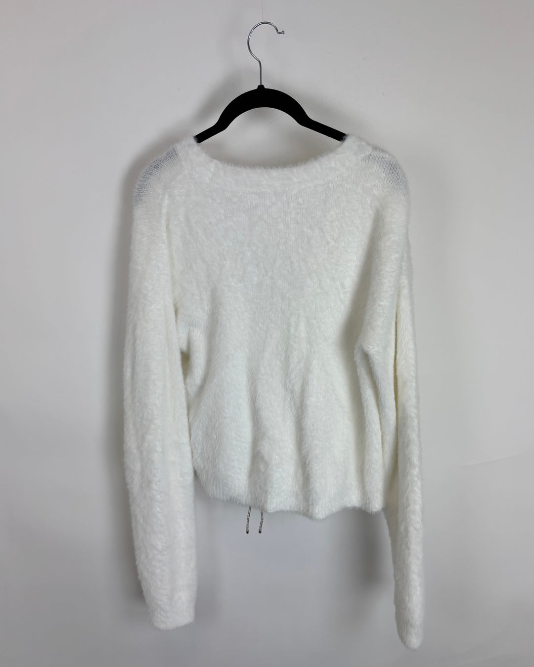 White Cardigan with Silver Bow Buttons - Size 4/6