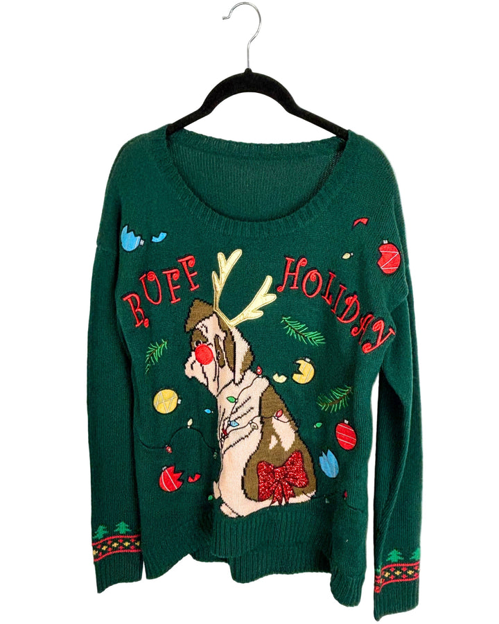 Light-Up Pug Holiday Sweater - Size 4/6
