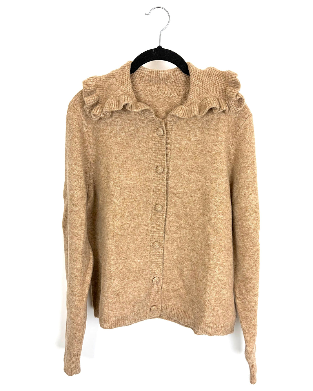 Tan Ruffle Sweater - Size 6/8