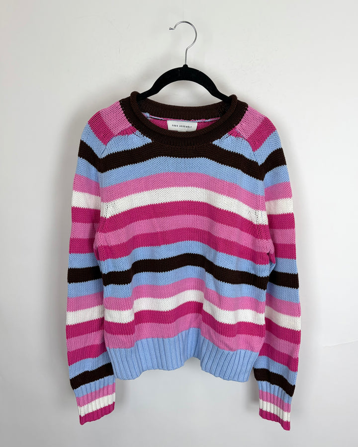 Striped Mockneck Sweater - Size 6/8