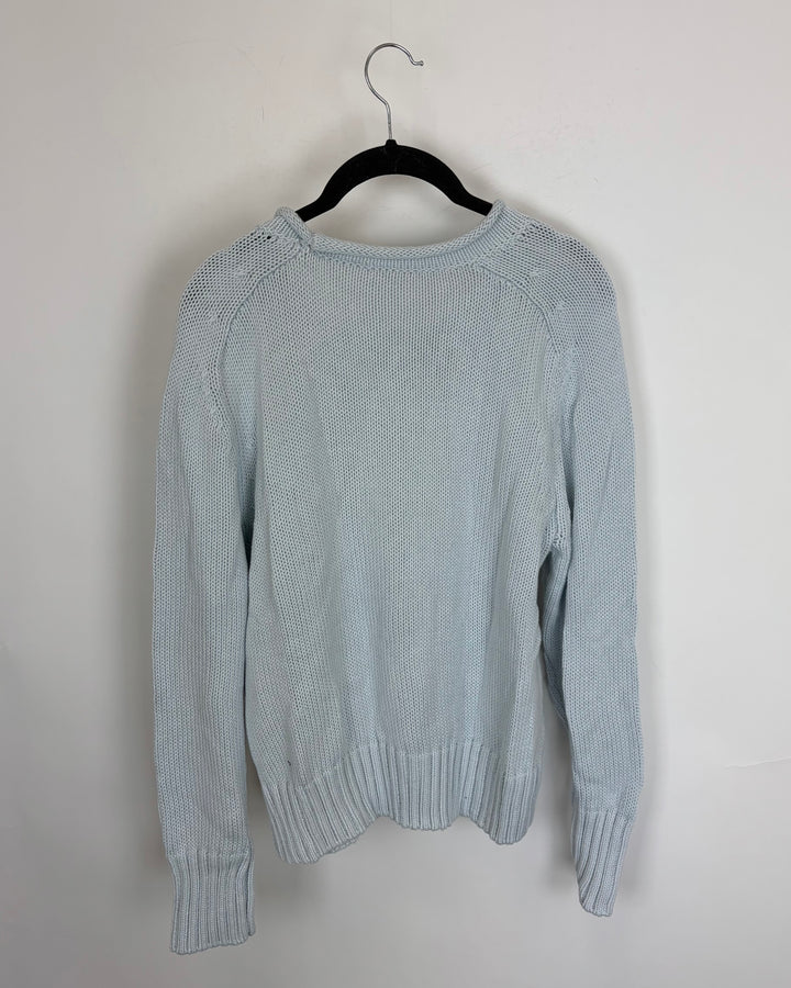 Ice Blue Mock-neck Sweater - Size 6/8
