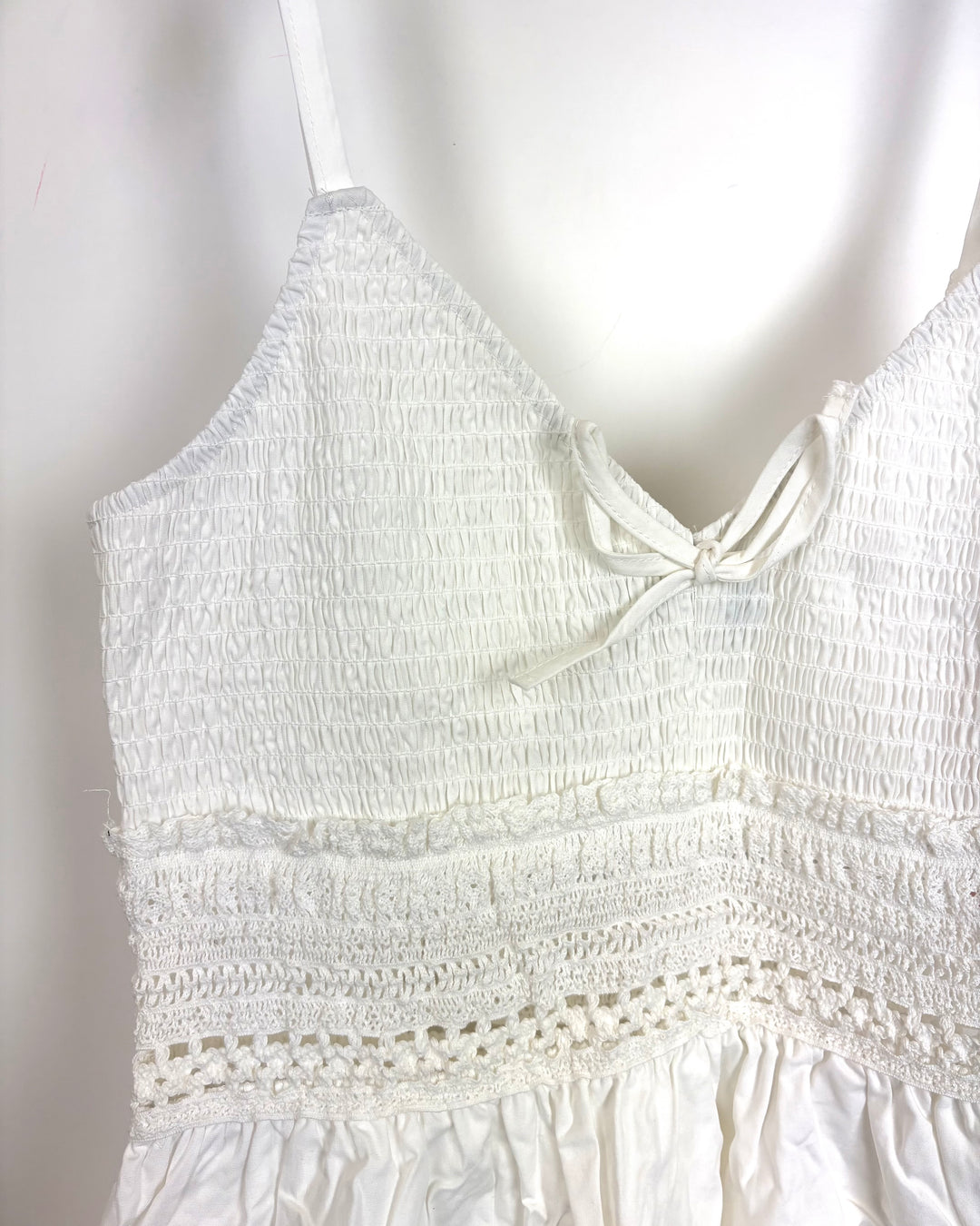 White Crochet Dress - Size 2/4
