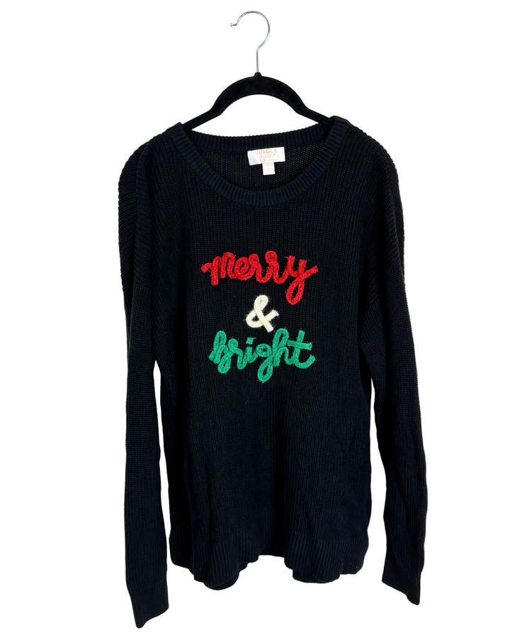 Kim Gravel "Merry and Bright" Black Sweater - 2/4