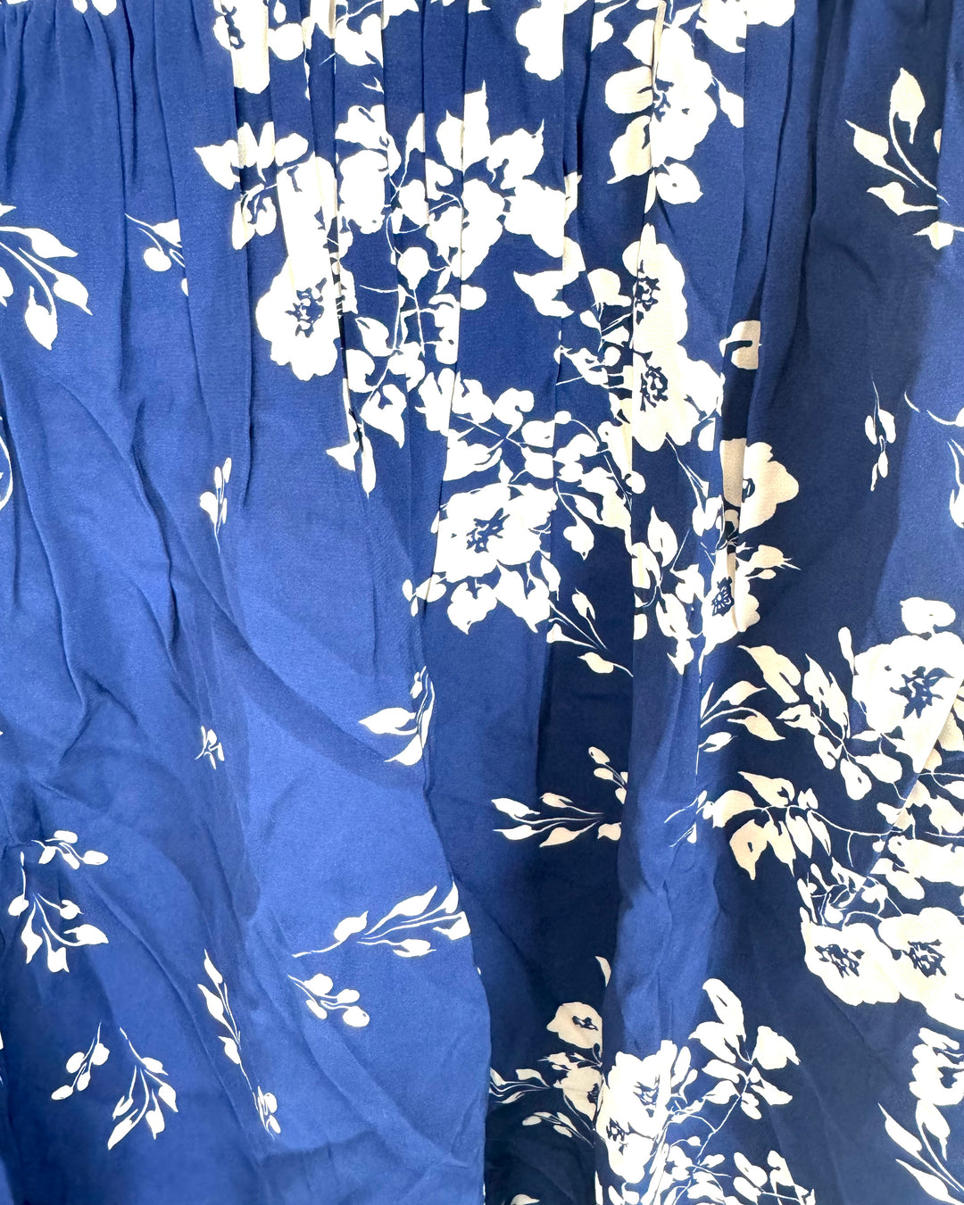 Blue Floral Print Blouse - Size 4/6