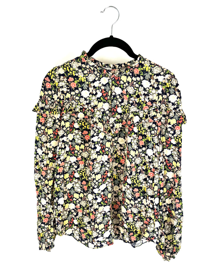 Multi Color Floral Top - Size 2