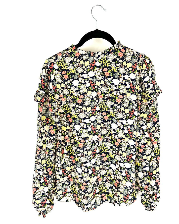 Multi Color Floral Top - Size 2