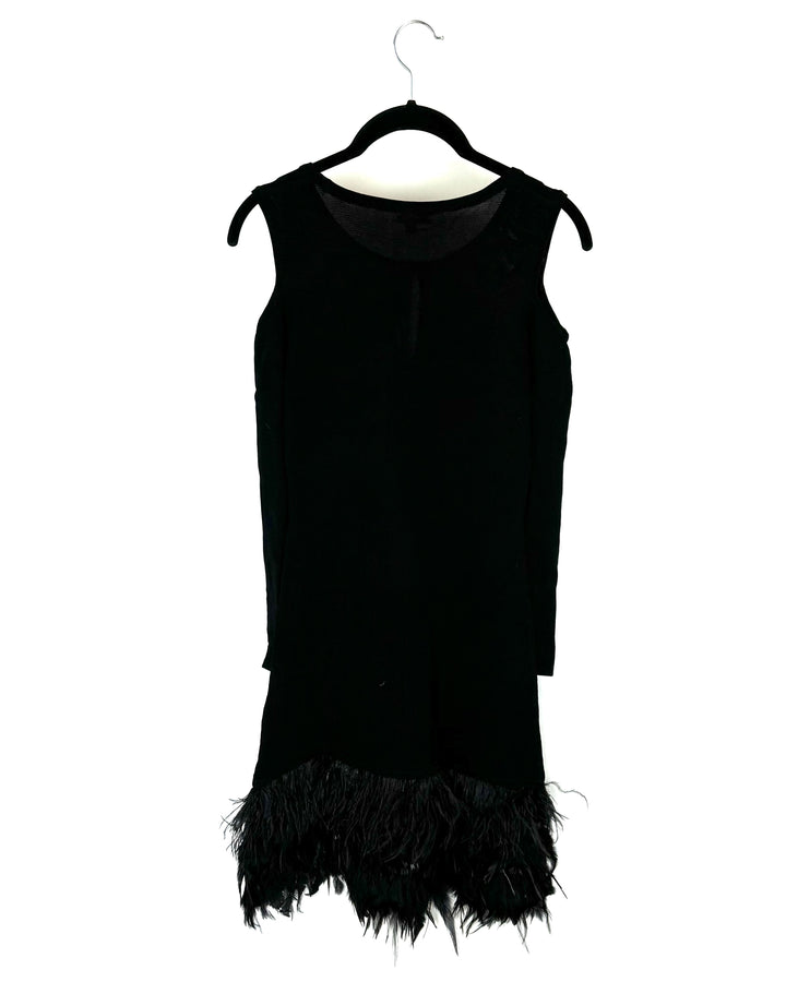 Black Feather Dress - Size 2