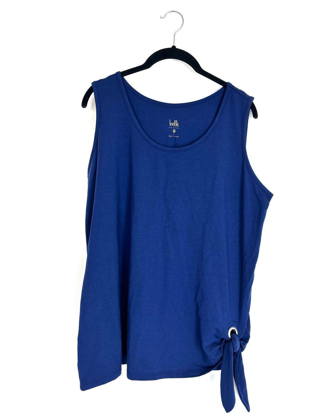 Navy Blue Top with Side Tie - Size 14/16