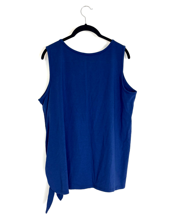 Navy Blue Top with Side Tie - Size 14/16