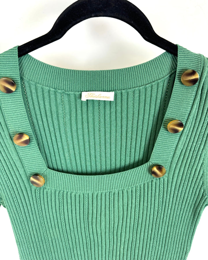 Green Knit Dress - Size 4
