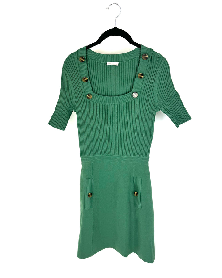 Green Knit Dress - Size 4