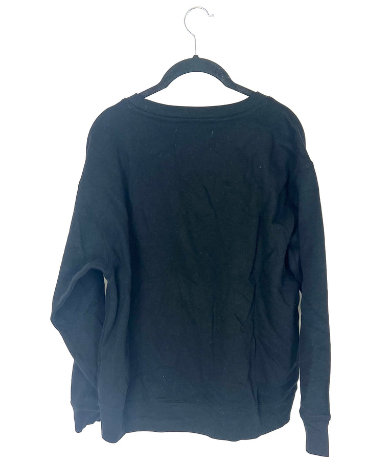 Black Crew Neck Sweatshirt - Size 4/6