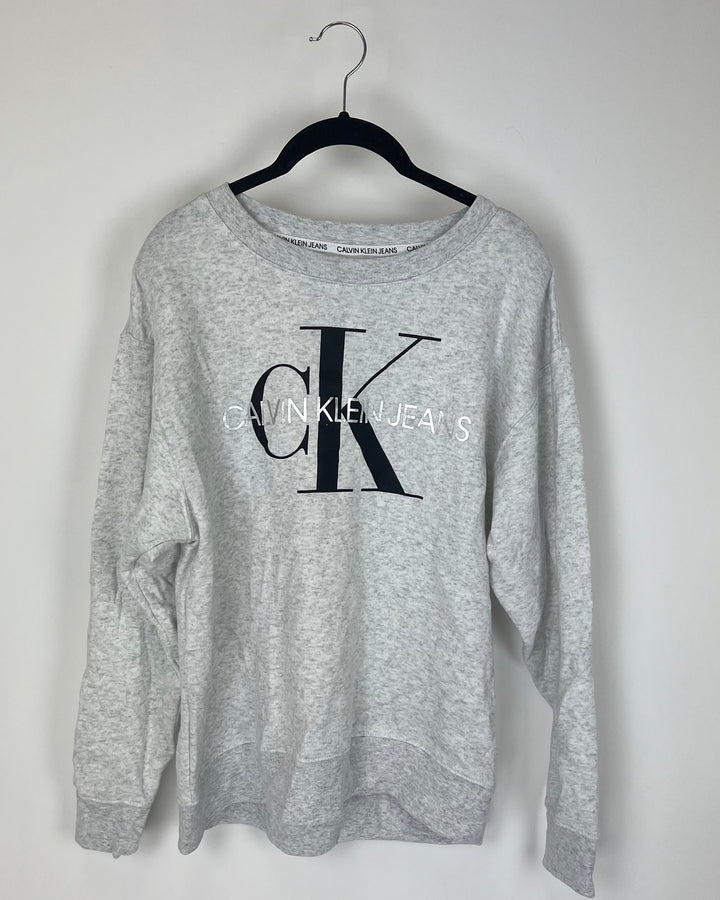 Gray and Black Logo Sweatshirt - Size 4/6