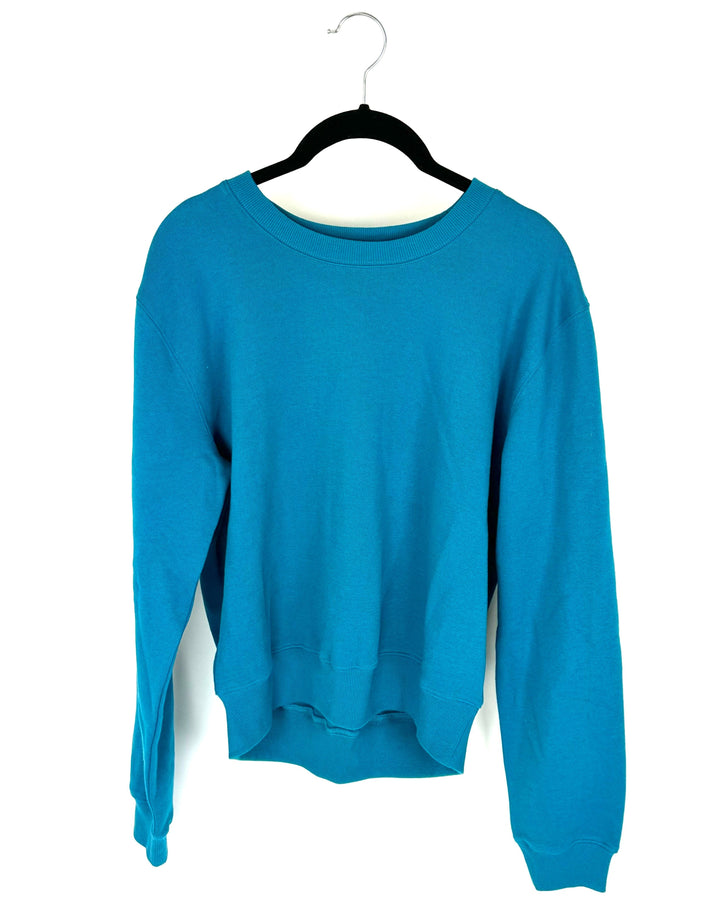 Turquoise Blue Crewneck- Size 0/2