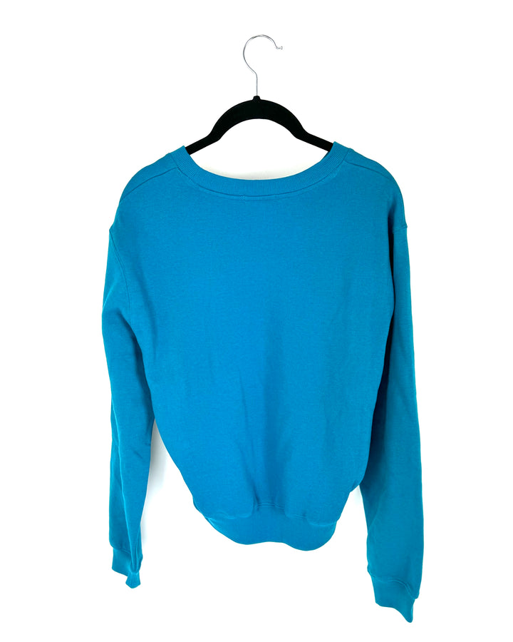 Turquoise Blue Crewneck- Size 0/2