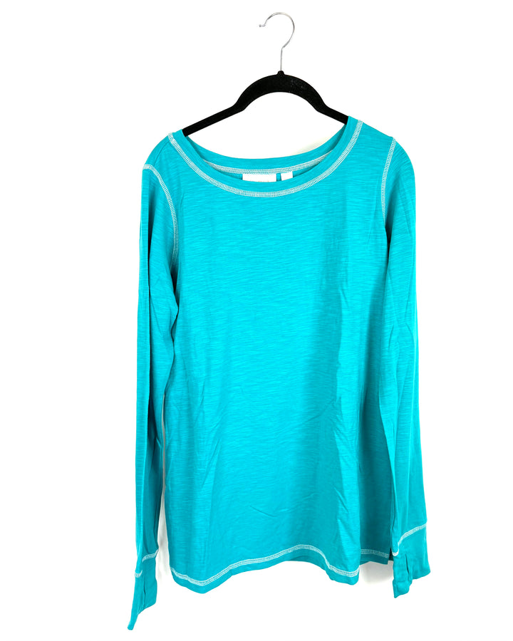 Turquoise Blue Long Sleeve Top -  Size 6/8