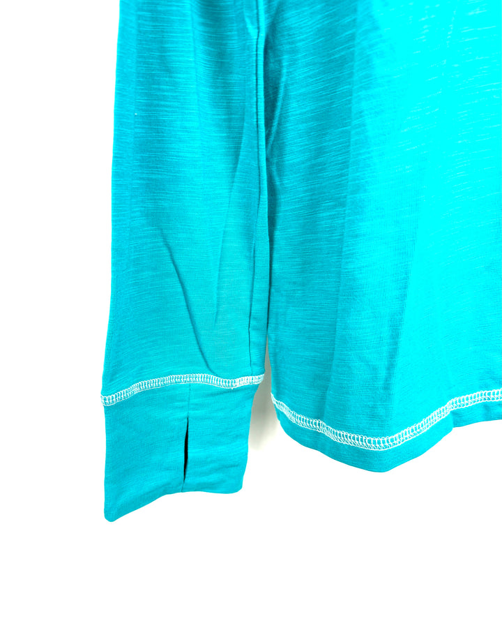 Turquoise Blue Long Sleeve Top -  Size 6/8