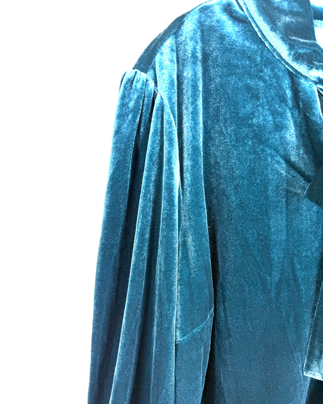 Dark Cyan Velour Top - Size 6/8