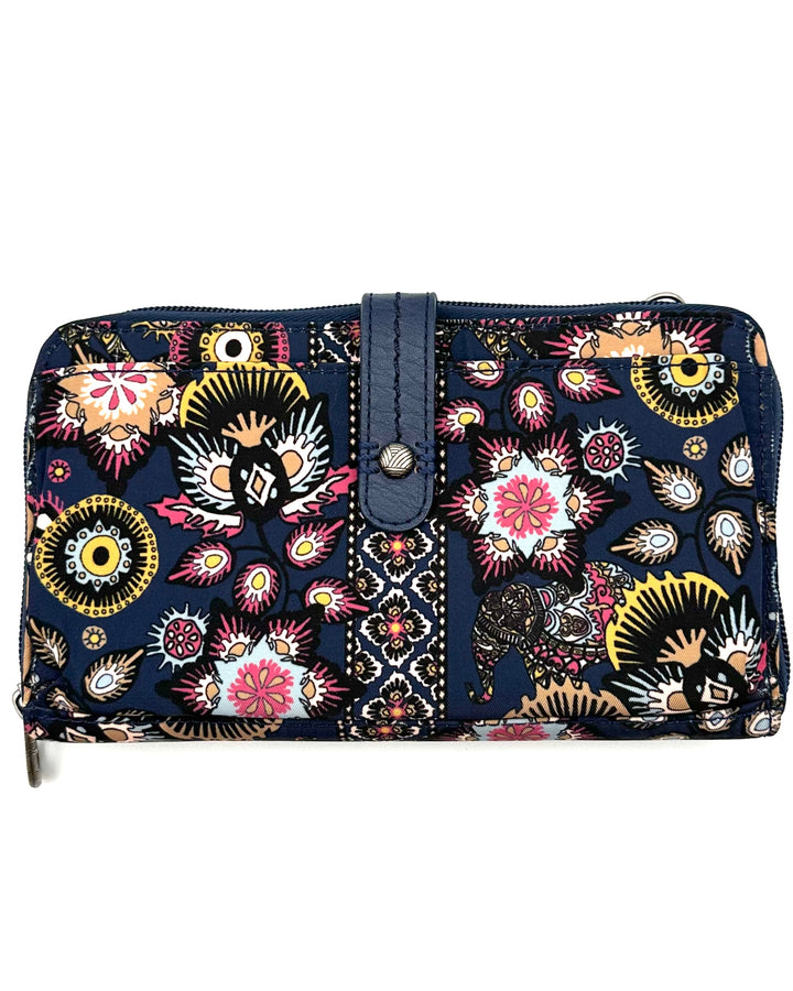 Navy Multicolor Paisley Crossbody Bag