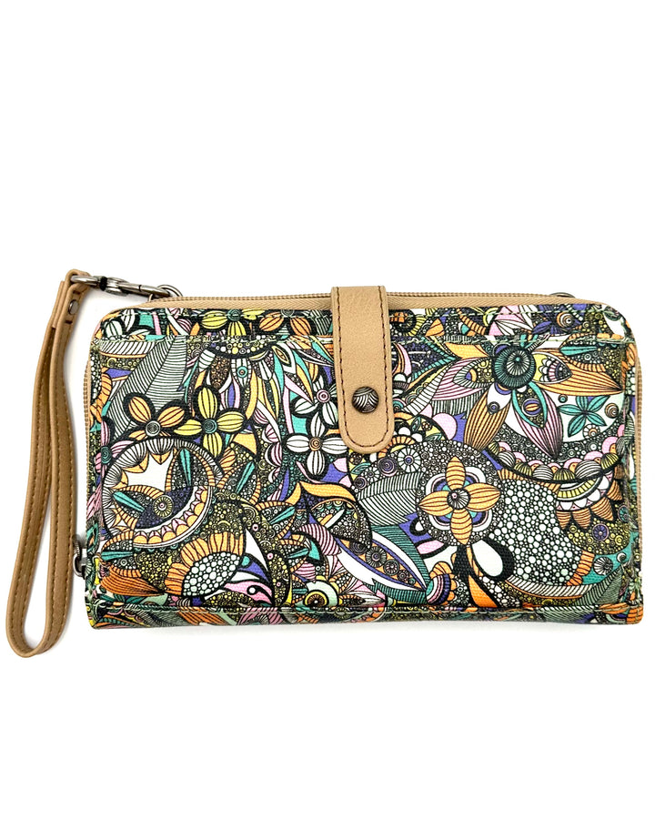 Multicolor Abstract Crossbody Bag/Wristlet