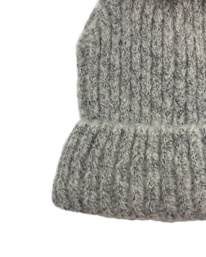 Gray & Pink Pom Pom Winter Hat - One Size