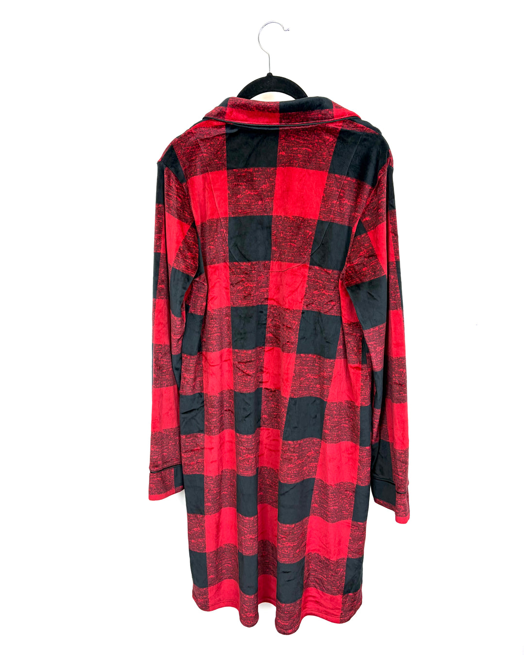 Plush Plaid Button Up Nightgown - Size 6/8