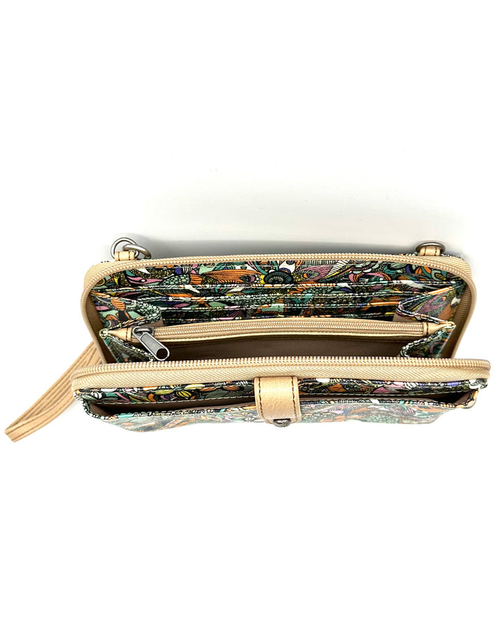 Multicolor Abstract Crossbody Bag/Wristlet