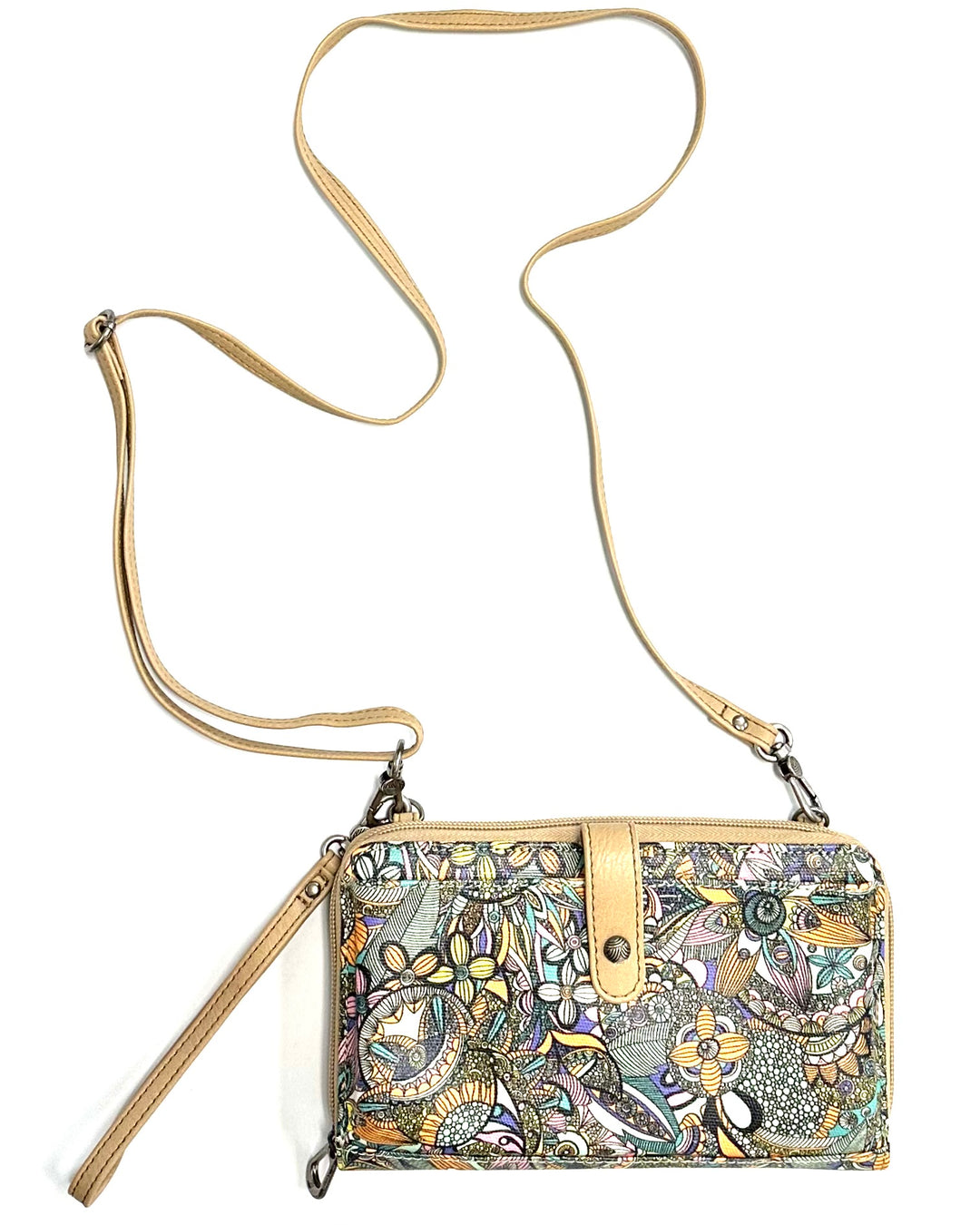 Multicolor Abstract Crossbody Bag/Wristlet