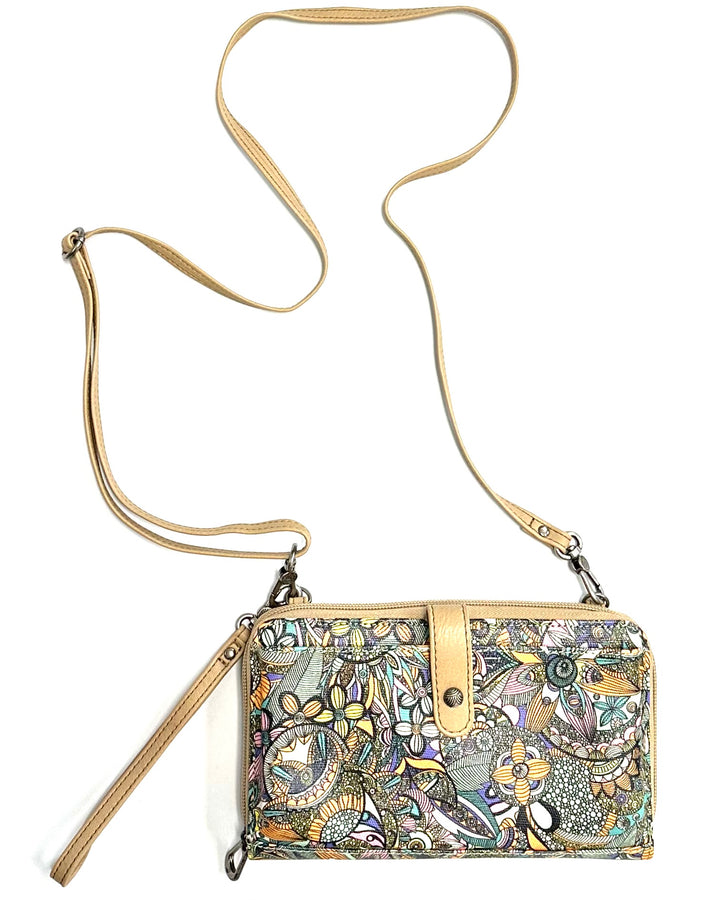 Multicolor Abstract Crossbody Bag/Wristlet