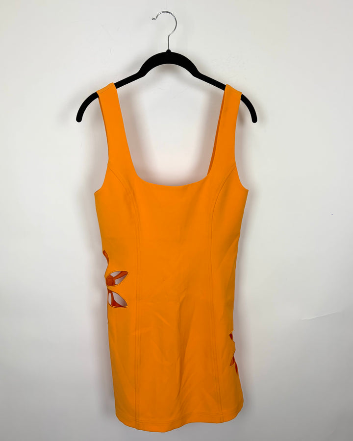 Orange Flower Cutout Dress - Size 00/0 and 2/4